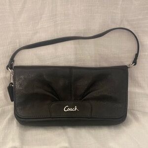 Coach Black Leather Convertible Wristlet